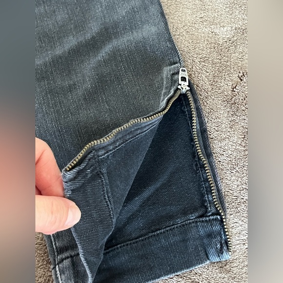 NILI LOTAN 111/88 80NL Black Ankle Zip Skinny Moto Jeans Size 4 - Picture 7 of 11